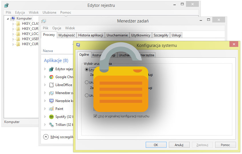 Jak Usunąć Klucz Rejestru Windows 7 Jak odblokować Edytor rejestru, Menedżera zadań i MSConfig w Windows